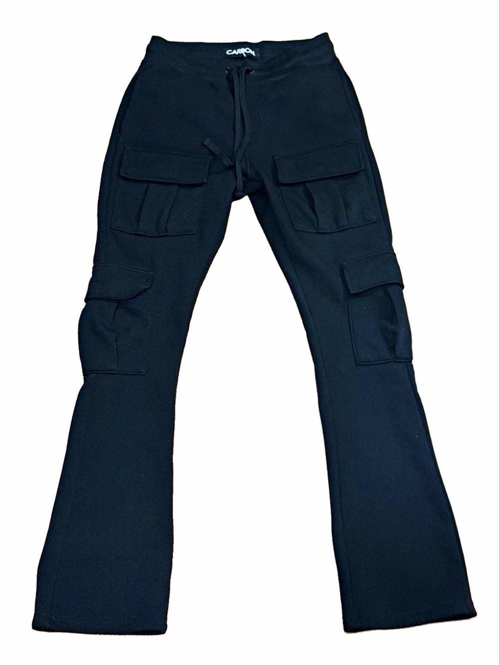 Carbon Black Cargo Flare Jeans